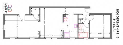 1 Bed 1 Bath Floor Plan at Integrity Cleveland Heights, Cleveland Heights, Ohio